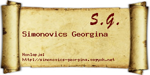 Simonovics Georgina névjegykártya