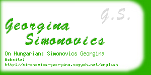 georgina simonovics business card